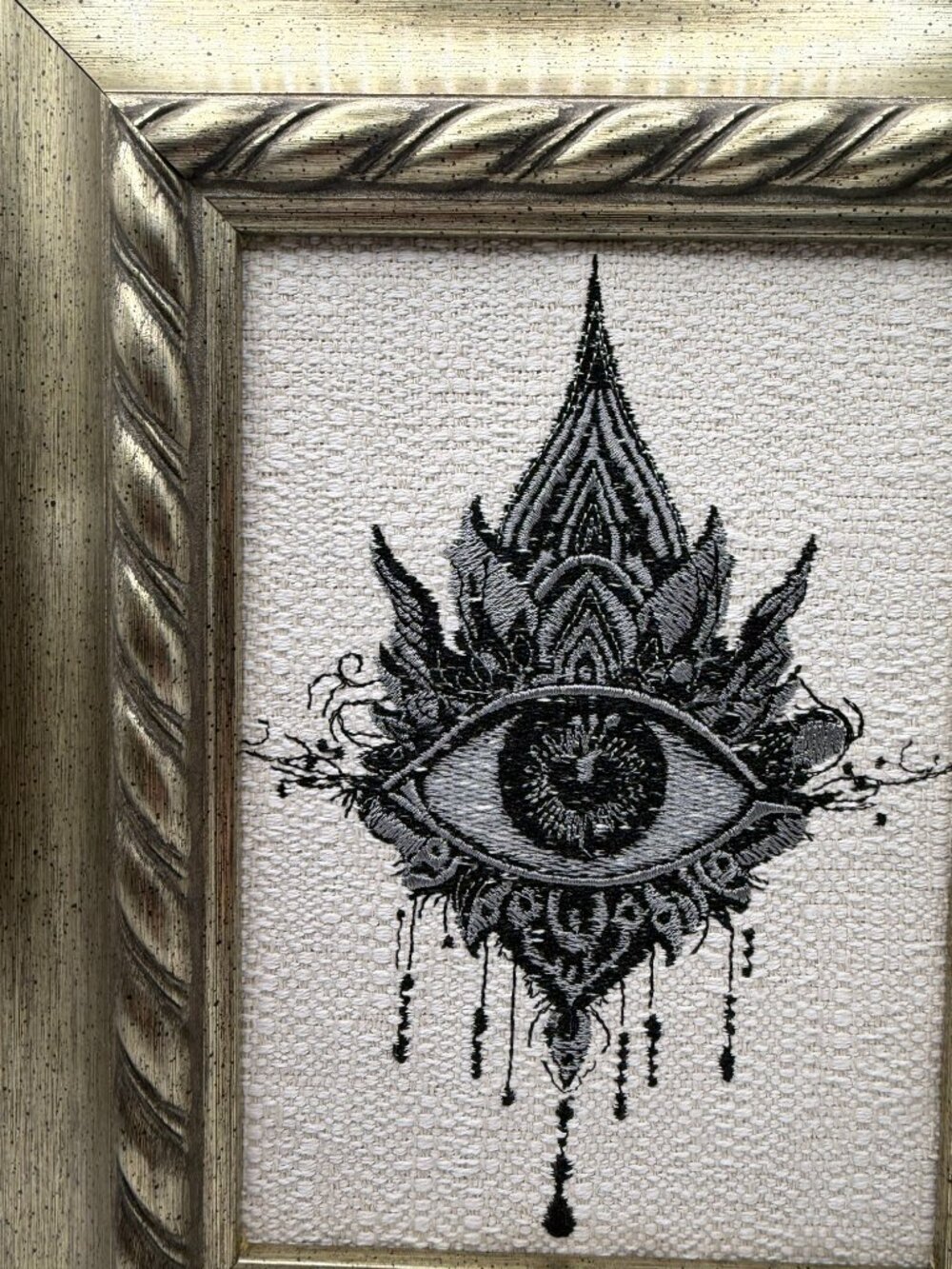 Homemade Enchanted Eye Embroidery Art 5X7 - Picture 2 of 6